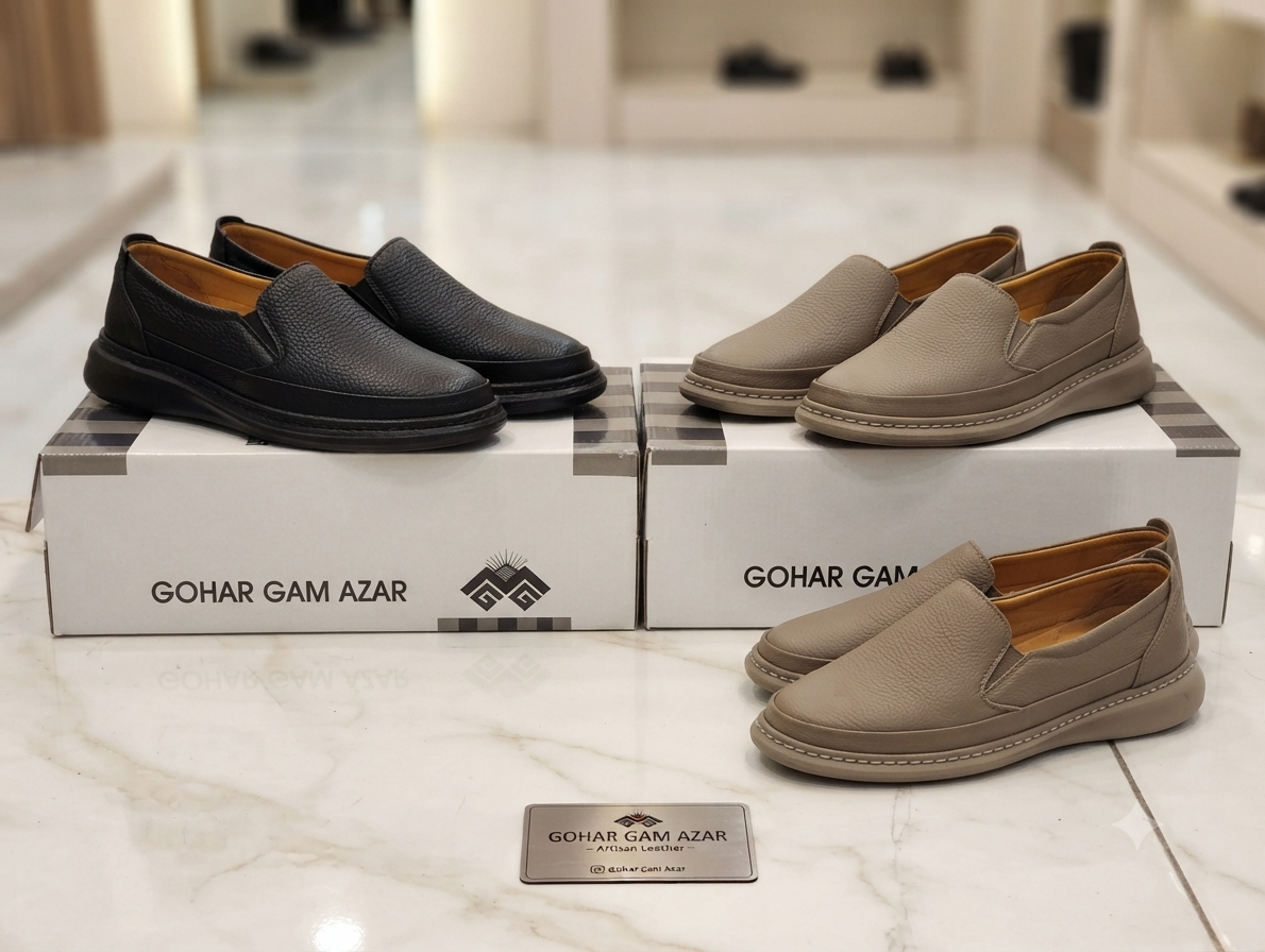 کغش طبی زنانه مدل بافتی چرم طبیعی  تبریز